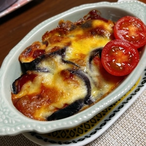 【超簡単もう一品】マルゲリータ風秋茄子のチーズ焼き